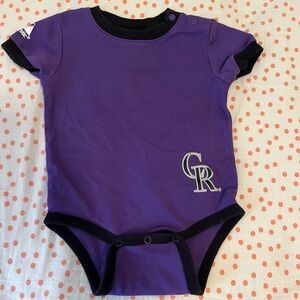 Colorado Rockies Baseball Baby Onesie.